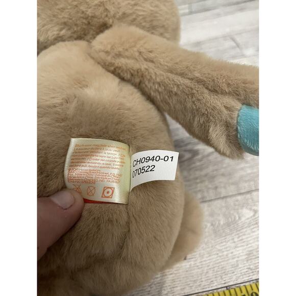 B Softies Teddy Bear Plush Cara-Mellow 11" Brown w/ Blue Paws Soft Stuffed Toy - Picture 9 of 9